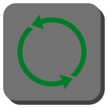 Geri dönüşüm yuvarlatılmış kare vektör simgesi