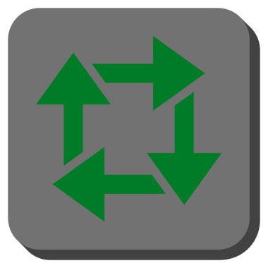 Geri dönüşüm yuvarlatılmış kare vektör simgesi