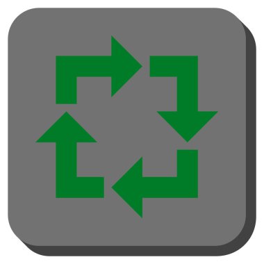 Geri dönüşüm yuvarlatılmış kare vektör simgesi