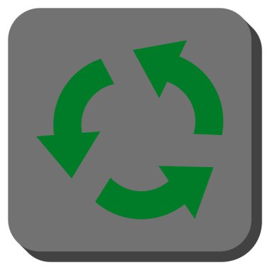 Geri dönüşüm yuvarlatılmış kare vektör simgesi