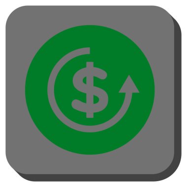 Yuvarlatılmış Kare vektör simge iade