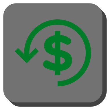 Yuvarlatılmış Kare vektör simge iade