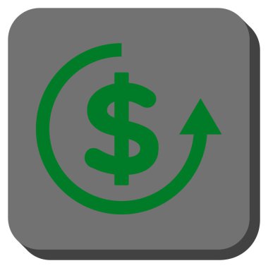 Yuvarlatılmış Kare vektör simge iade