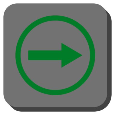 Kare vektör simgesi sağ yuvarlak ok yuvarlak