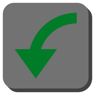 CCW yuvarlatılmış kare vektör simge döndürmek