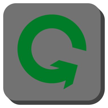 CCW yuvarlatılmış kare vektör simge döndürmek