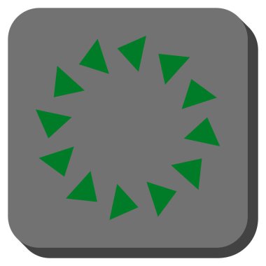 CCW yuvarlatılmış kare vektör simge döndürmek