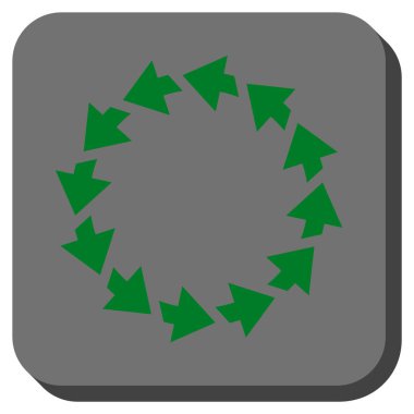 CCW yuvarlatılmış kare vektör simge döndürmek