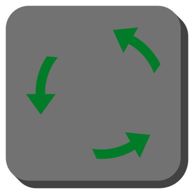 CCW yuvarlatılmış kare vektör simge döndürmek