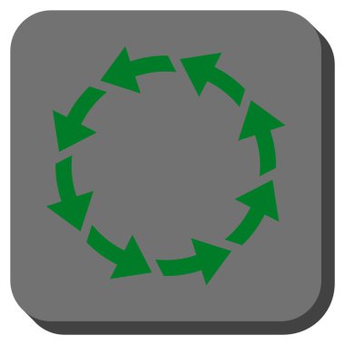 CCW yuvarlatılmış kare vektör simge döndürmek