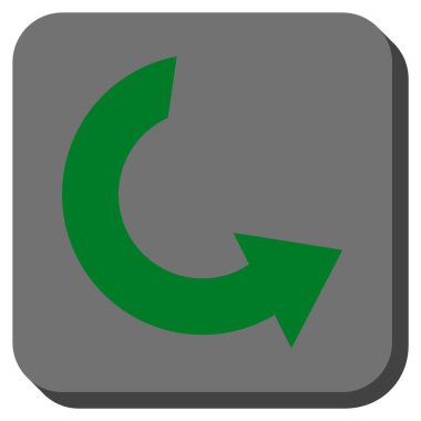 CCW yuvarlatılmış kare vektör simge döndürmek