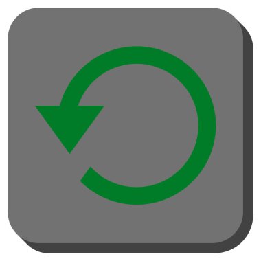 CCW yuvarlatılmış kare vektör simge döndürmek