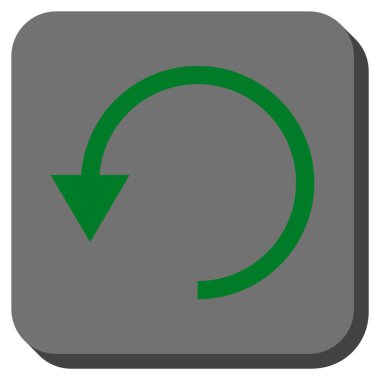 CCW yuvarlatılmış kare vektör simge döndürmek