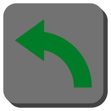 Sola Döndür yuvarlak kare vektör simgesi