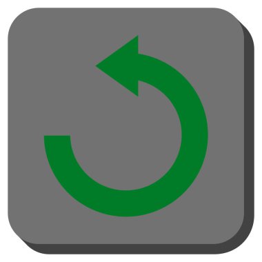 Sola Döndür yuvarlak kare vektör simgesi