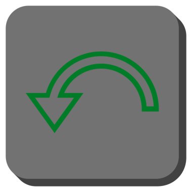 Sola Döndür yuvarlak kare vektör simgesi