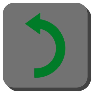 Sola Döndür yuvarlak kare vektör simgesi