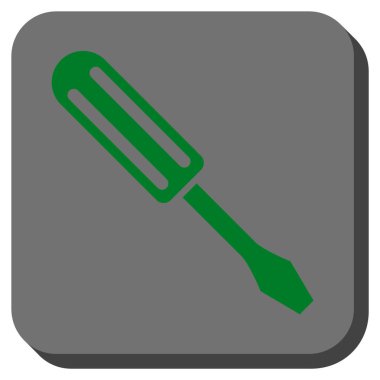 Tornavida yuvarlatılmış kare vektör simgesi