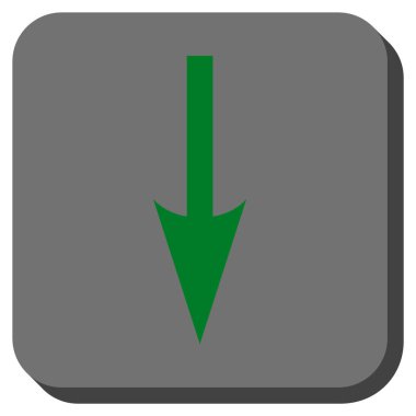 Yuvarlatılmış Kare vektör simgesi aşağı ok keskin