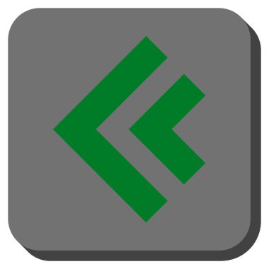 Sola kaydırma yuvarlak kare vektör simgesi