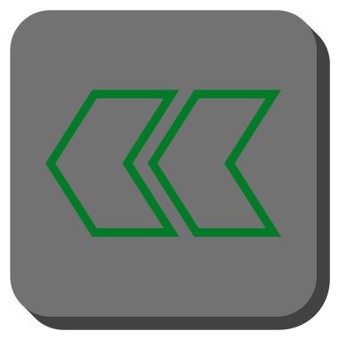 Sola kaydırma yuvarlak kare vektör simgesi