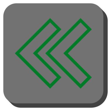 Sola kaydırma yuvarlak kare vektör simgesi