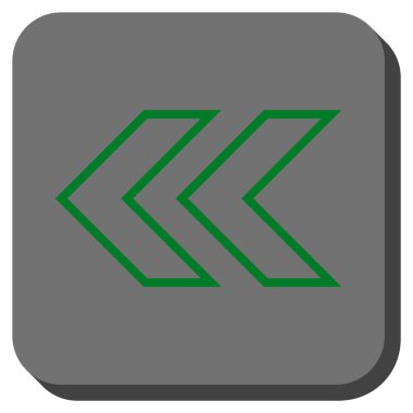 Sola kaydırma yuvarlak kare vektör simgesi