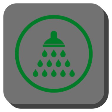 Duş yuvarlatılmış kare vektör simgesi