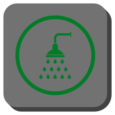 Duş yuvarlatılmış kare vektör simgesi