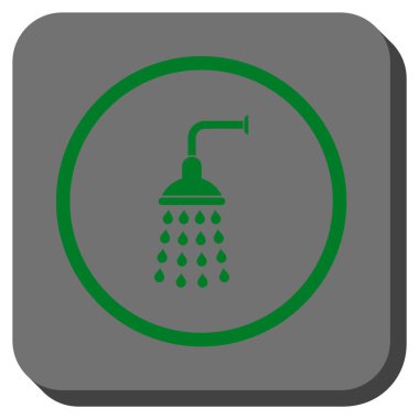 Duş yuvarlatılmış kare vektör simgesi