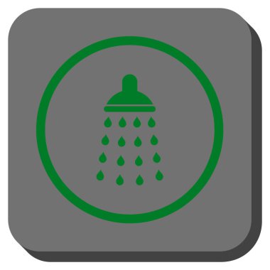 Duş yuvarlatılmış kare vektör simgesi