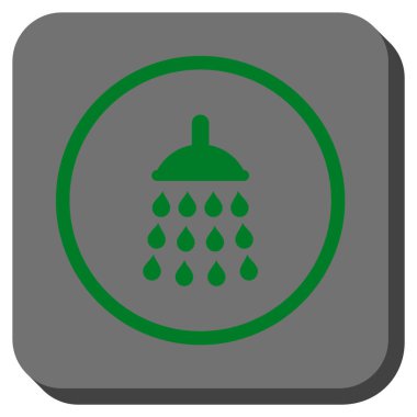 Duş yuvarlatılmış kare vektör simgesi