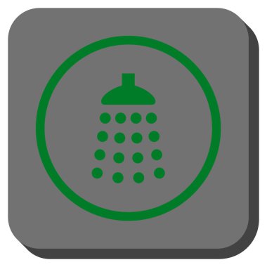 Duş yuvarlatılmış kare vektör simgesi