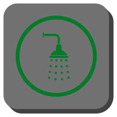 Duş yuvarlatılmış kare vektör simgesi