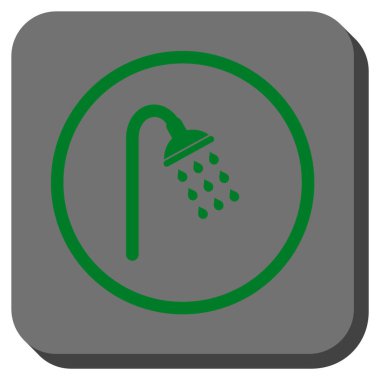 Duş yuvarlatılmış kare vektör simgesi