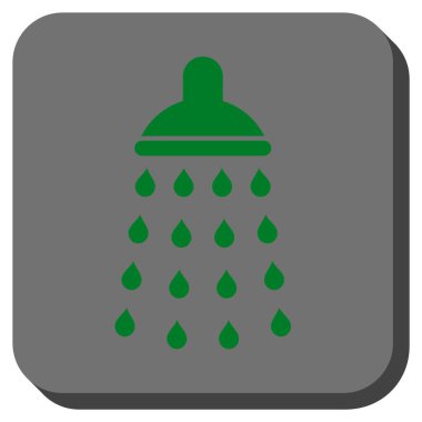 Duş yuvarlatılmış kare vektör simgesi