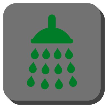 Duş yuvarlatılmış kare vektör simgesi