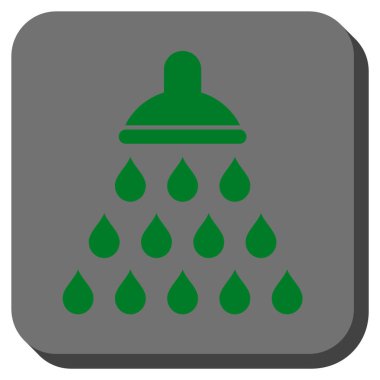 Duş yuvarlatılmış kare vektör simgesi