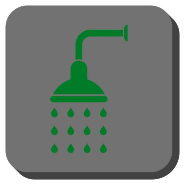 Duş yuvarlatılmış kare vektör simgesi