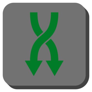 Yuvarlatılmış Kare vektör simgesi aşağı okları shuffle