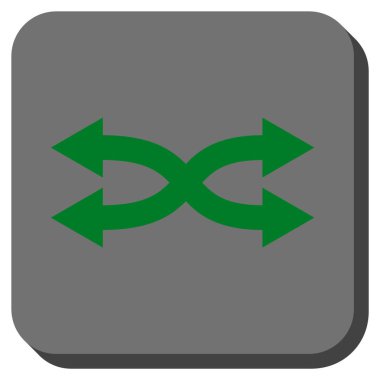 Okları yatay yuvarlak kare vektör simge shuffle