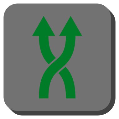 Yuvarlatılmış Kare vektör simge yukarı okları shuffle