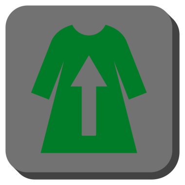 Kadın elbise yuvarlatılmış kare vektör simge al