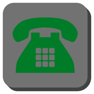 Sesi telefon yuvarlak kare vektör simgesi