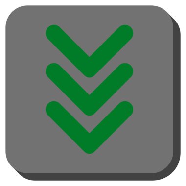 Yuvarlatılmış Kare vektör simgesi aşağı çift ok ucu