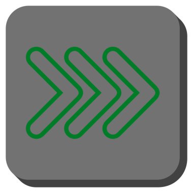 Üçlü işaretçisini sağ yuvarlak kare vektör simgesi