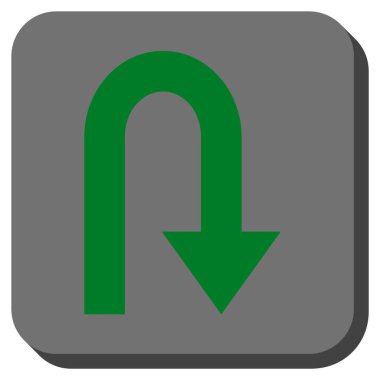 Yuvarlatılmış Kare vektör simge geri açmak