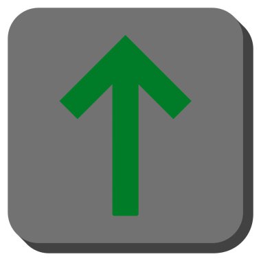 Yukarı ok yuvarlak kare vektör simgesi