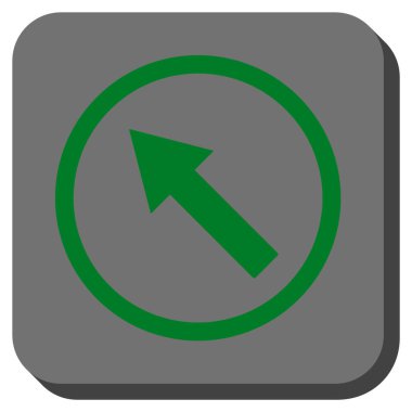 Yuvarlak yukarı-sol ok yuvarlak kare vektör simgesi