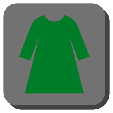 Kadın elbise yuvarlak kare vektör simgesi